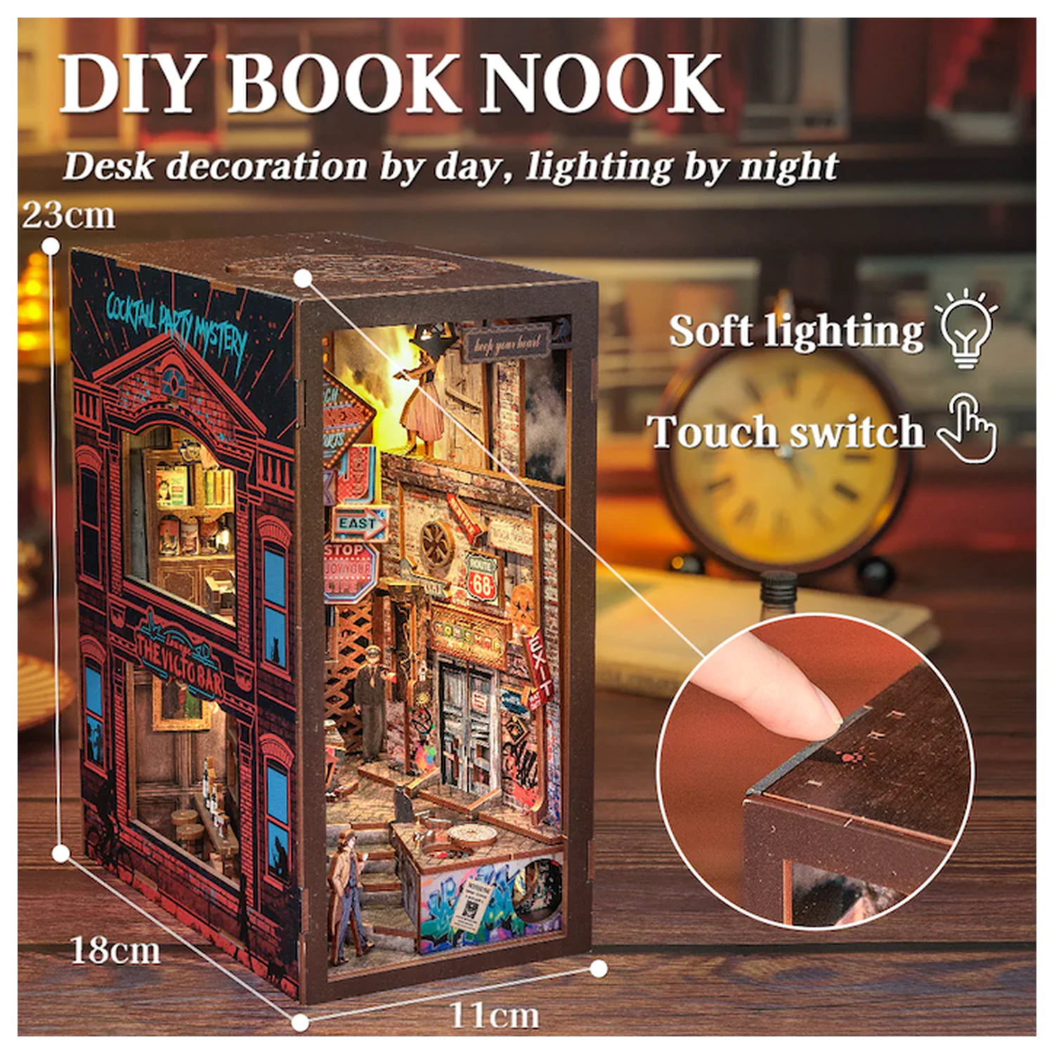 BOOK NOOK KIT DIY The Long Goodbye 238 ks + LED Světelná stavebnice fotografii produktu