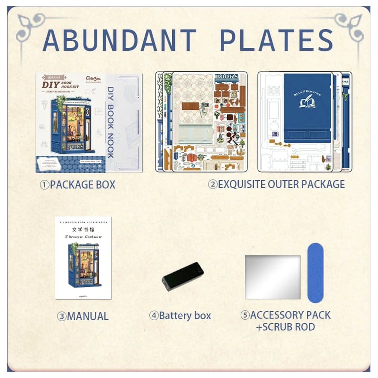 Book Nook Literature Bookstore 17 x 12 cm     fotografii produktu