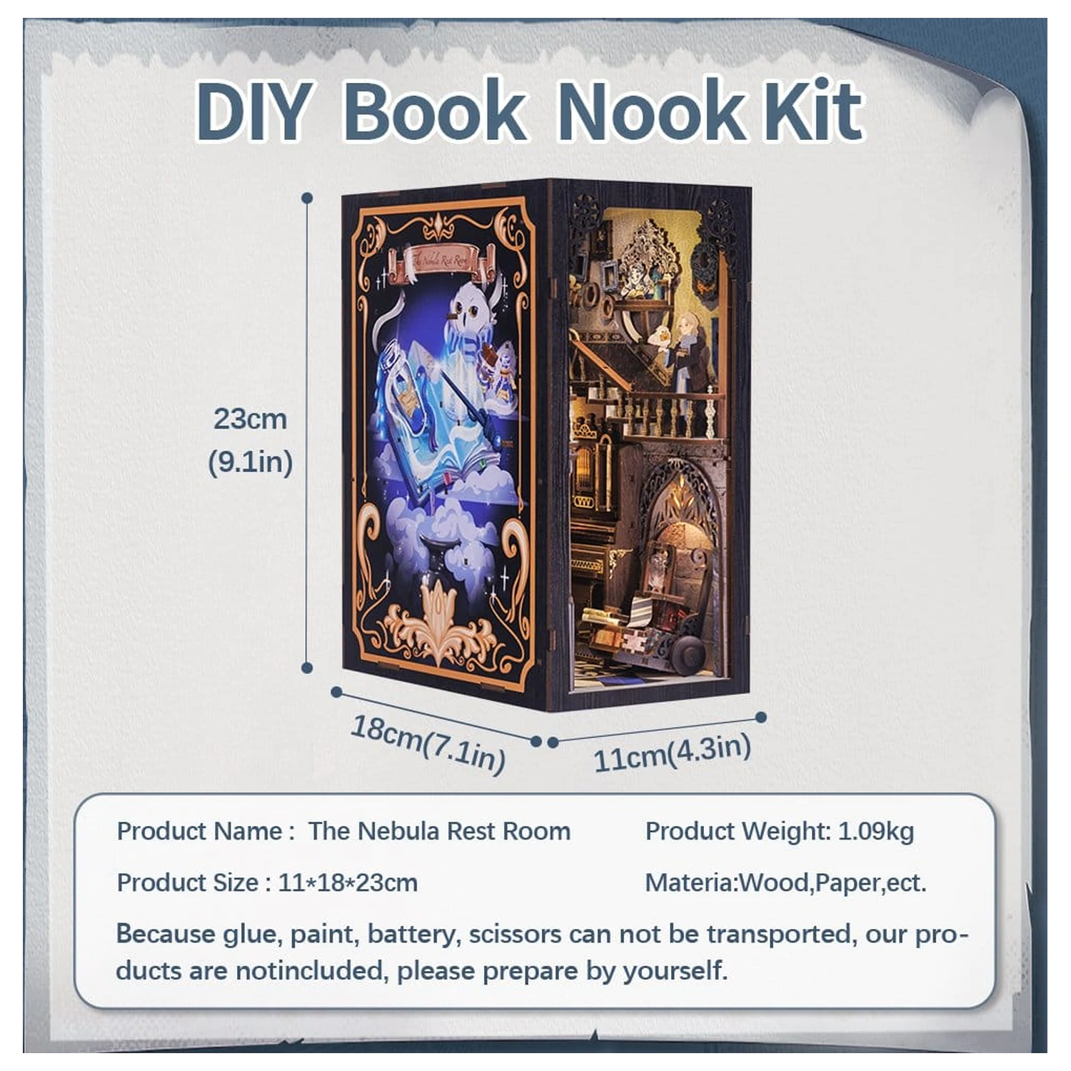 Book Nook Nebula Společenská místnost 23 x 11 cm fotografii produktu