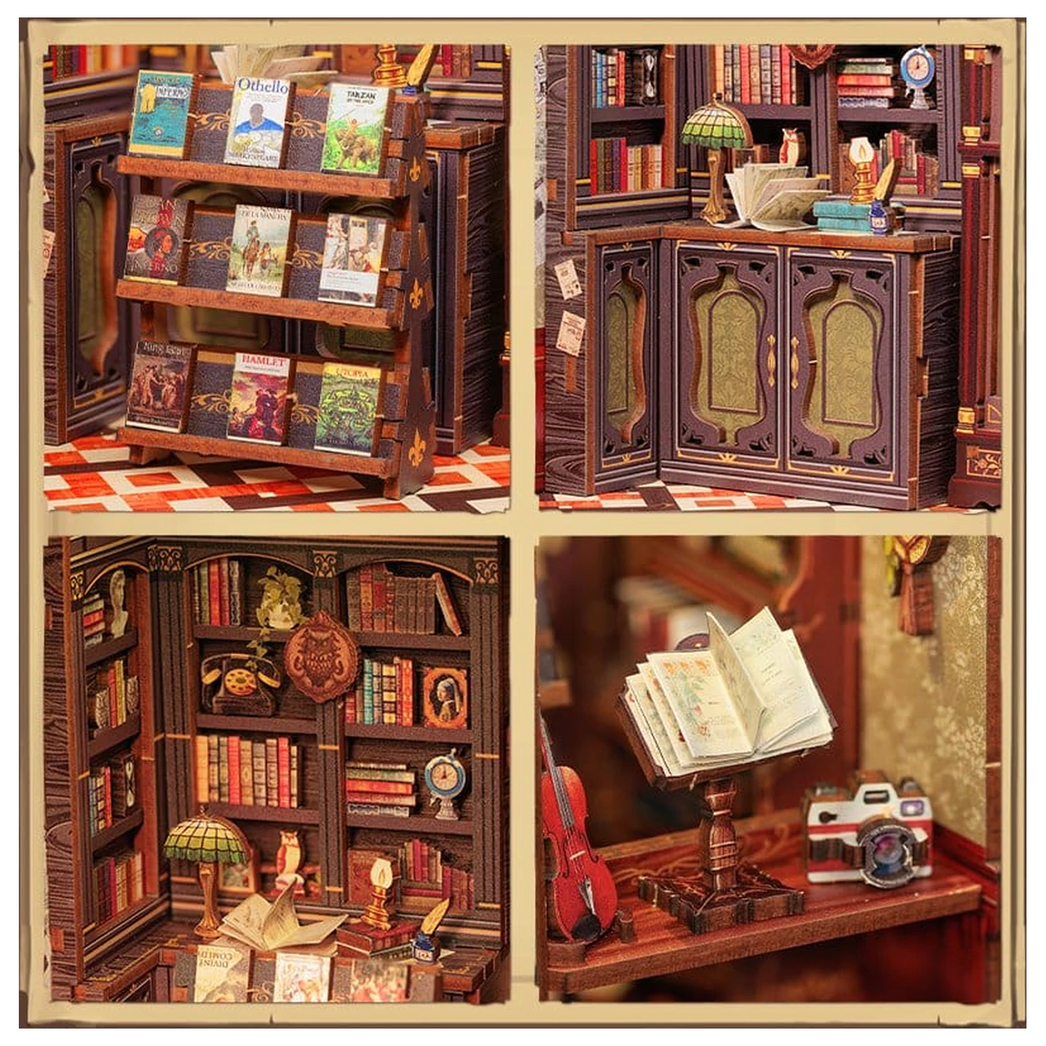 Book Nook Sova knihkupectví 17 x 12 cm fotografii produktu