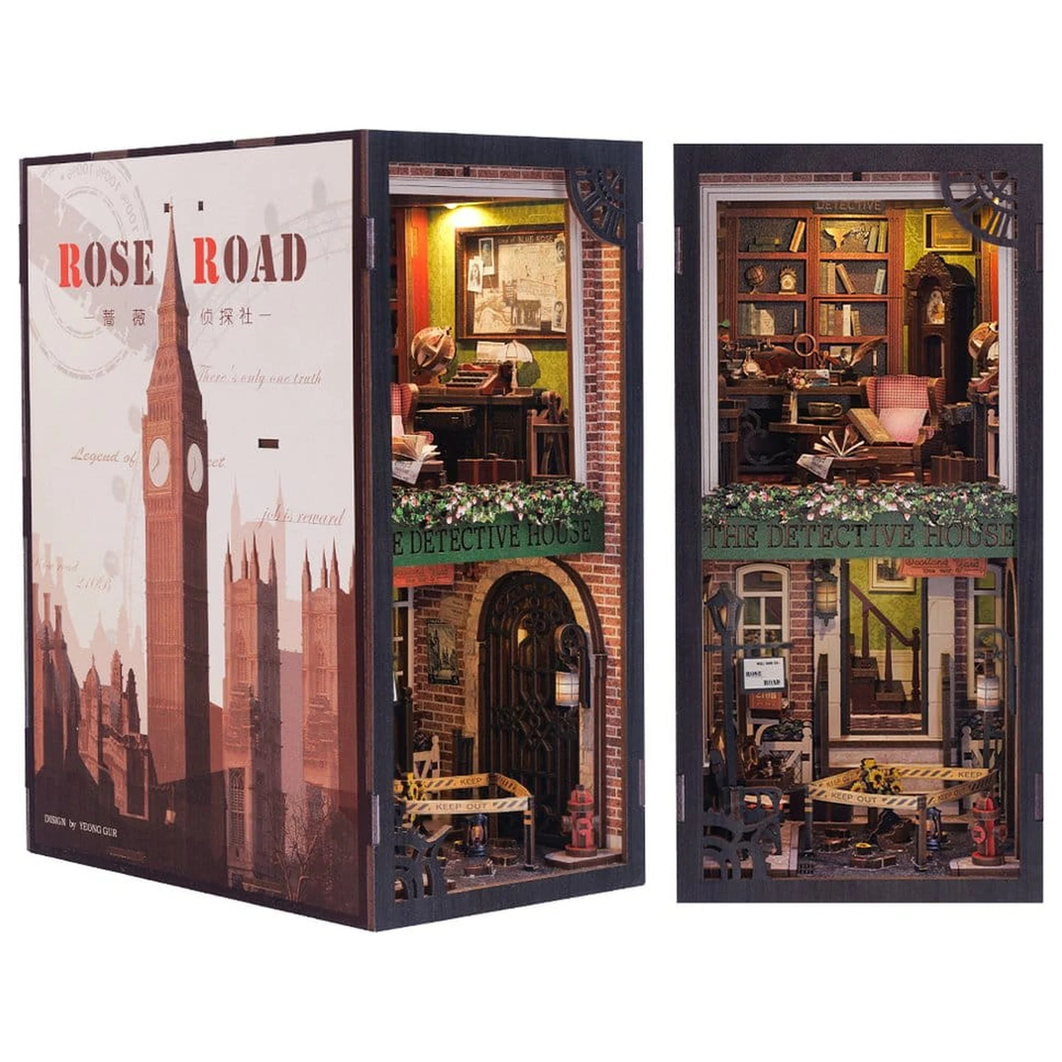 Book Nook Rose Detective Agency 23 x 11 cm fotografii produktu