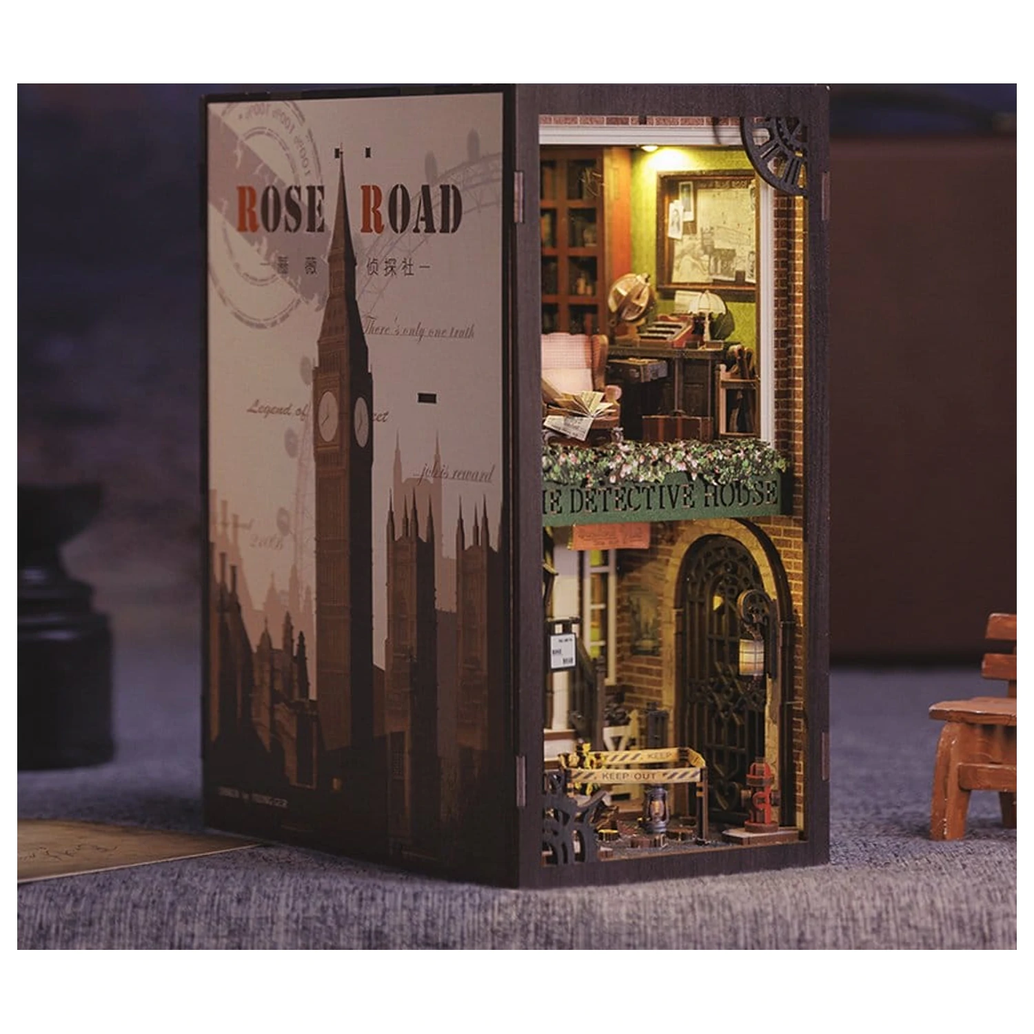 Book Nook Rose Detective Agency 23 x 11 cm fotografii produktu