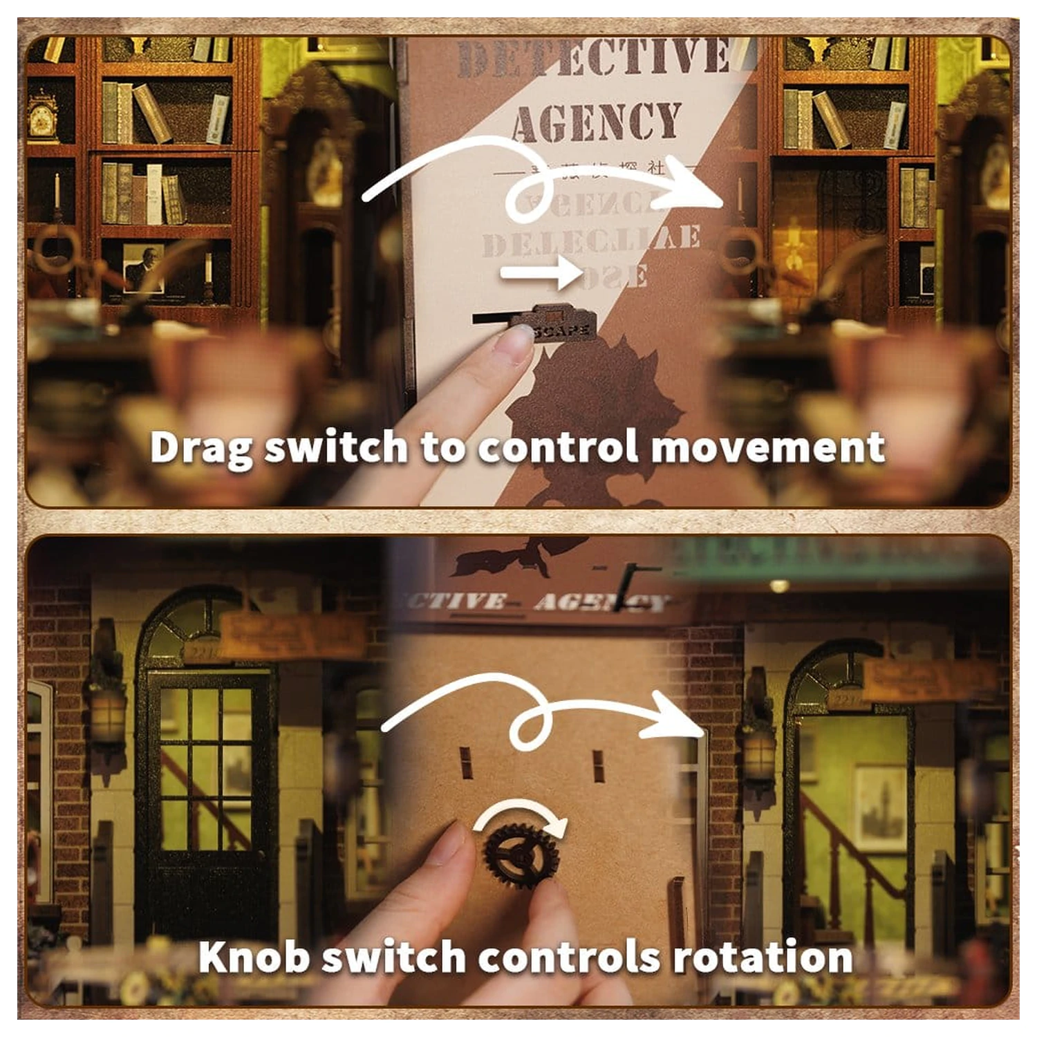 Book Nook Rose Detective Agency 23 x 11 cm fotografii produktu