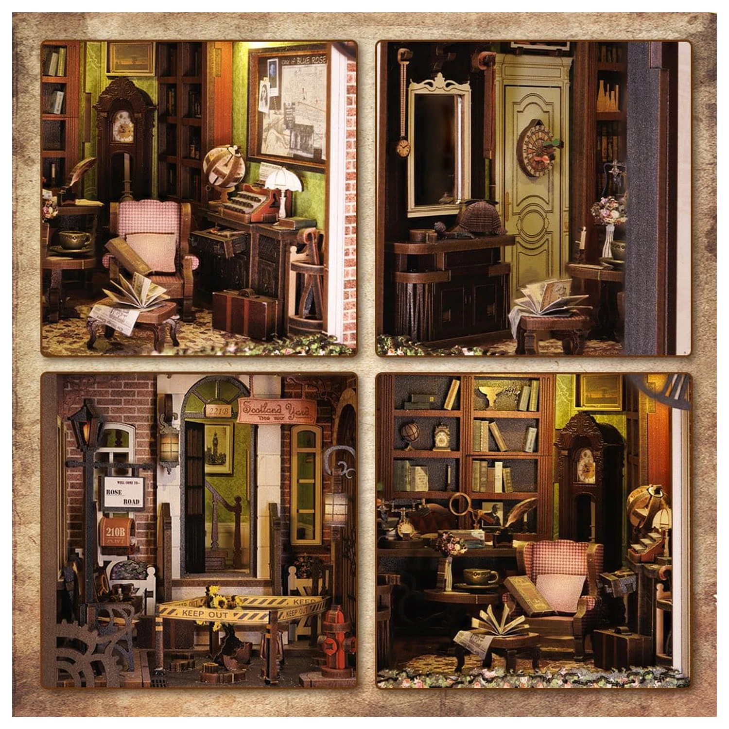 Book Nook Rose Detective Agency 23 x 11 cm fotografii produktu