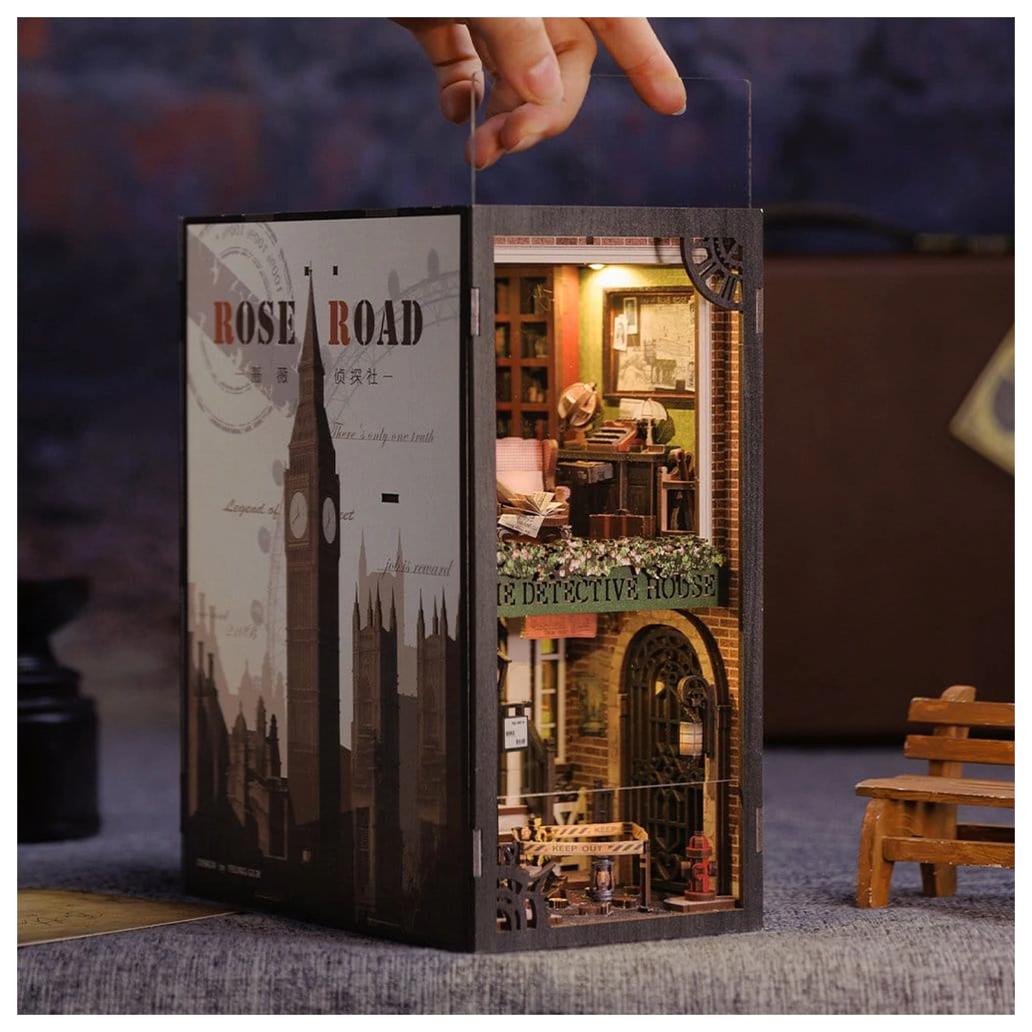 Book Nook Rose Detective Agency 23 x 11 cm fotografii produktu