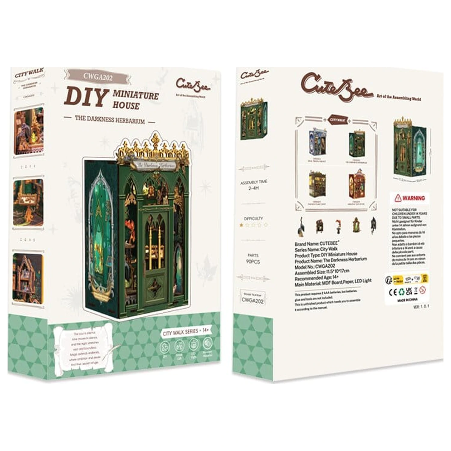 Book Nook The Darkness Herbarium 17 x 12 cm fotografii produktu