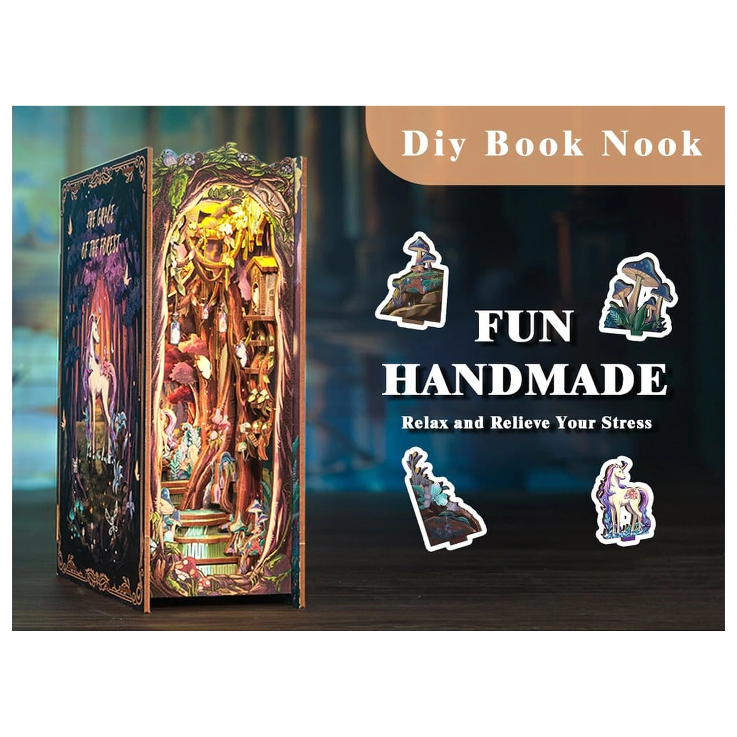 Book Nook The Grace of Forest 22 x 8 cm fotografii produktu