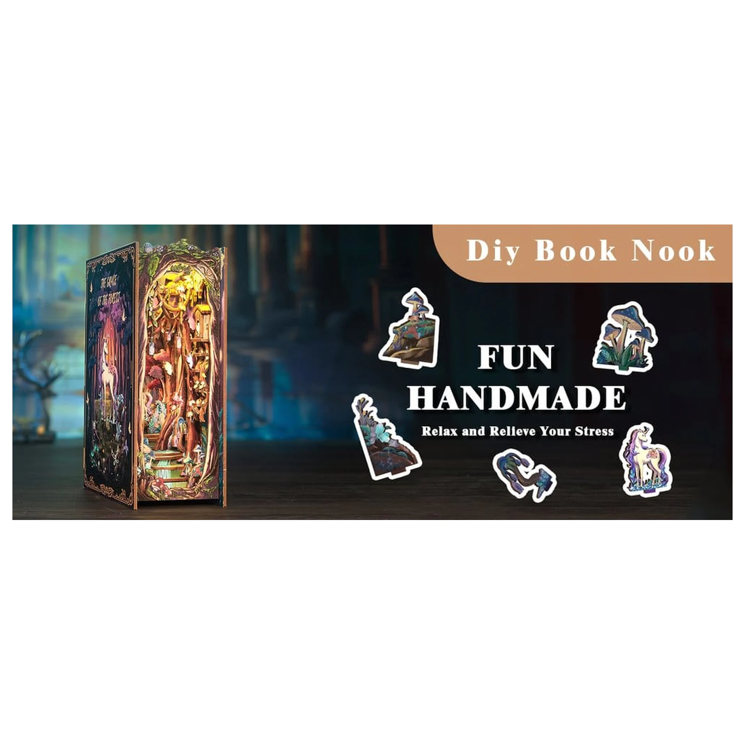 Book Nook The Grace of Forest 22 x 8 cm fotografii produktu