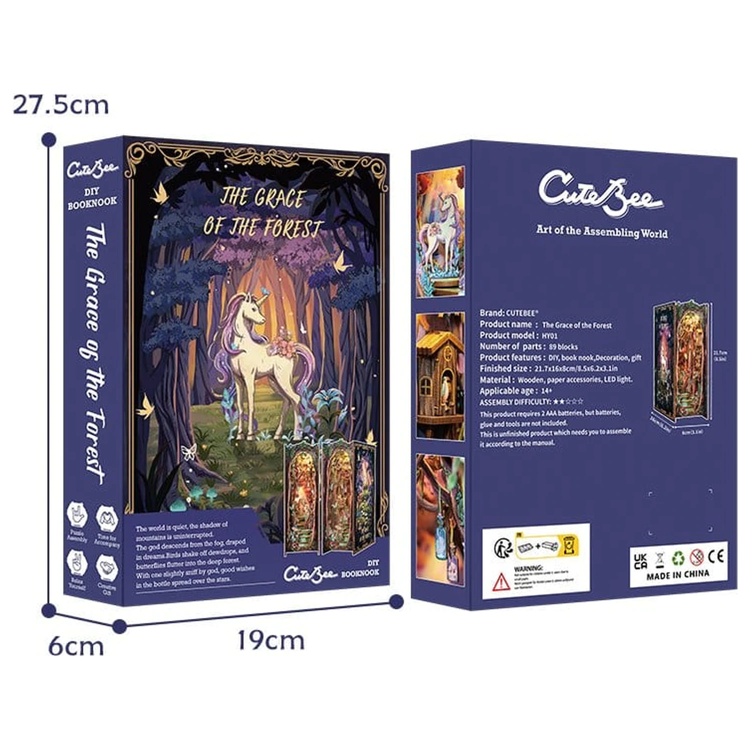 Book Nook The Grace of Forest 22 x 8 cm fotografii produktu