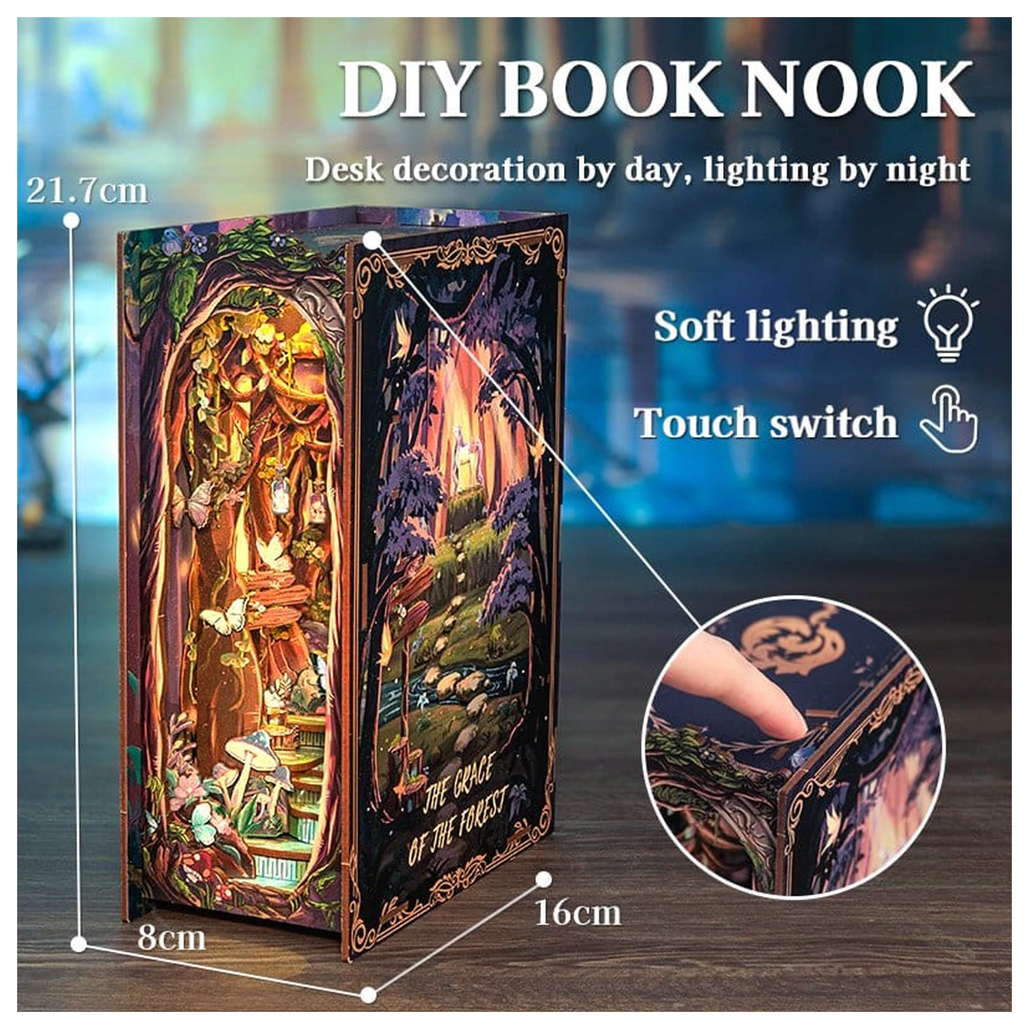 Book Nook The Grace of Forest 22 x 8 cm fotografii produktu