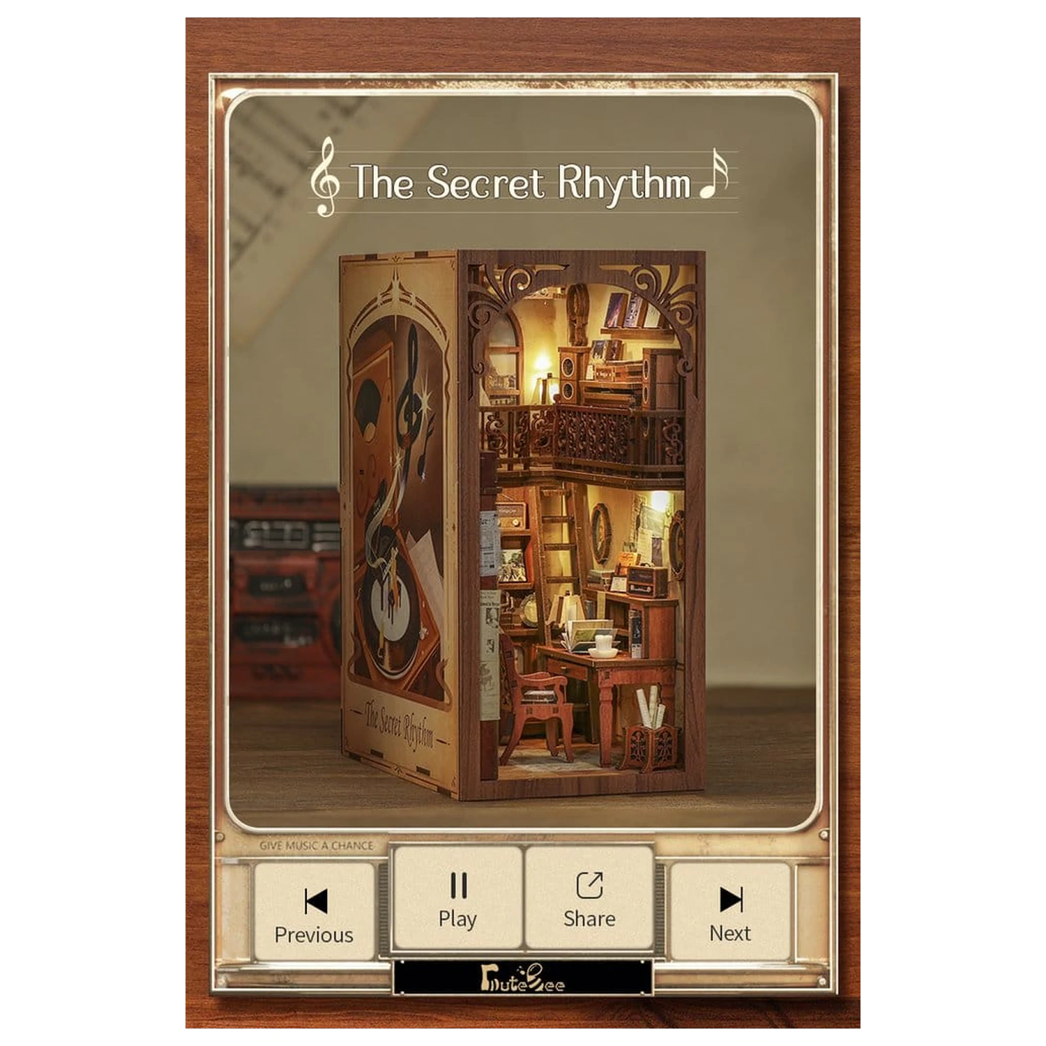 Book Nook The Secret Rhythm 23 x 11 cm fotografii produktu