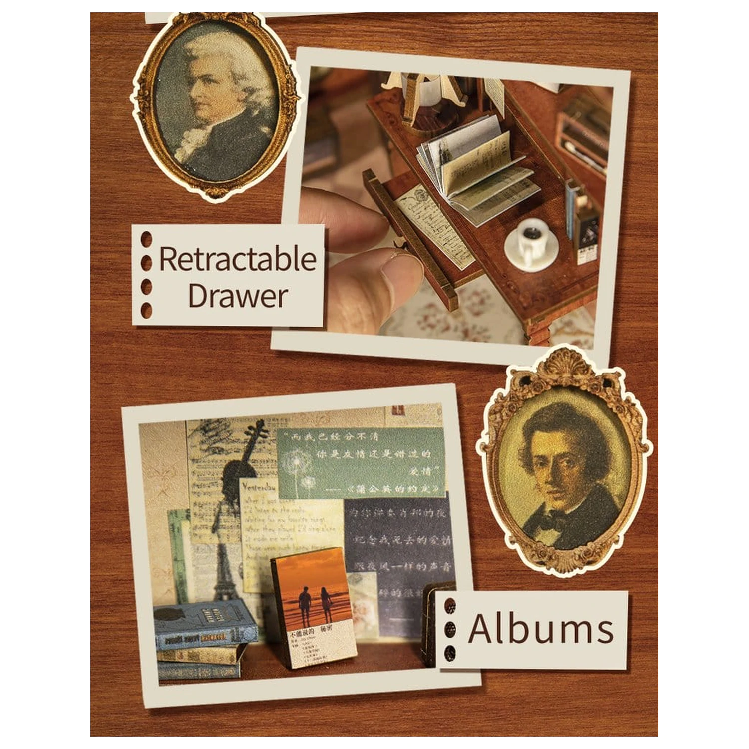 Book Nook The Secret Rhythm 23 x 11 cm fotografii produktu