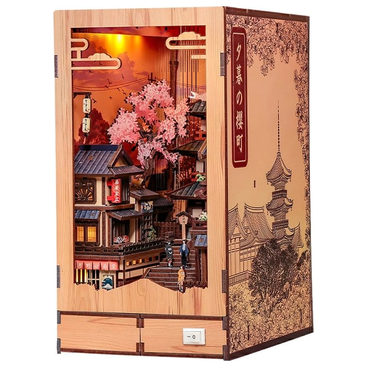 Book Nook Twilight Sakura Path 23 x 12 cm fotografii produktu