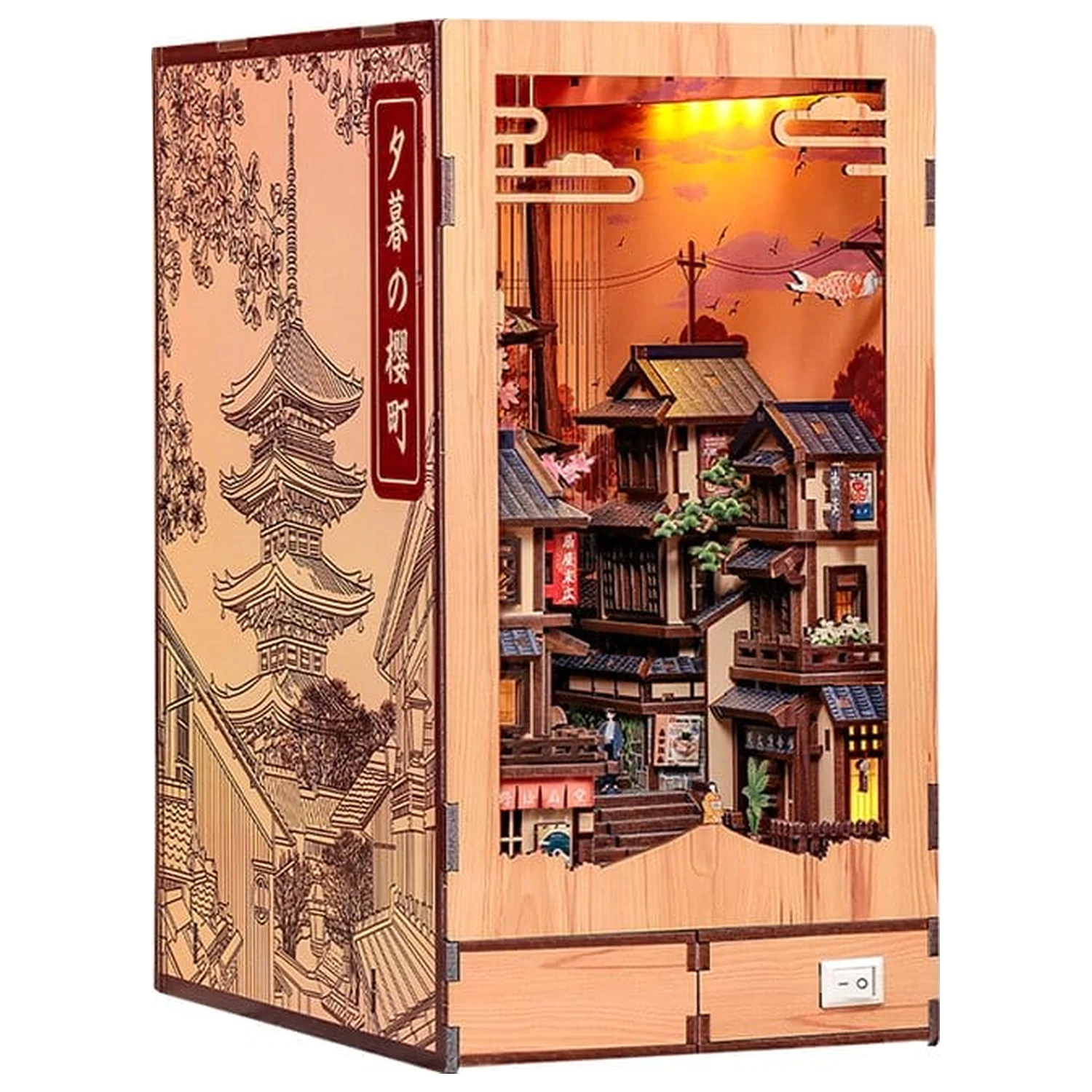 Book Nook Twilight Sakura Path 23 x 12 cm fotografii produktu