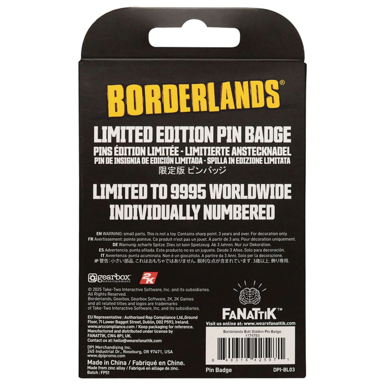 Borderlands Pin Odznak Butt Stallion Limitovaná Edice fotografii produktu