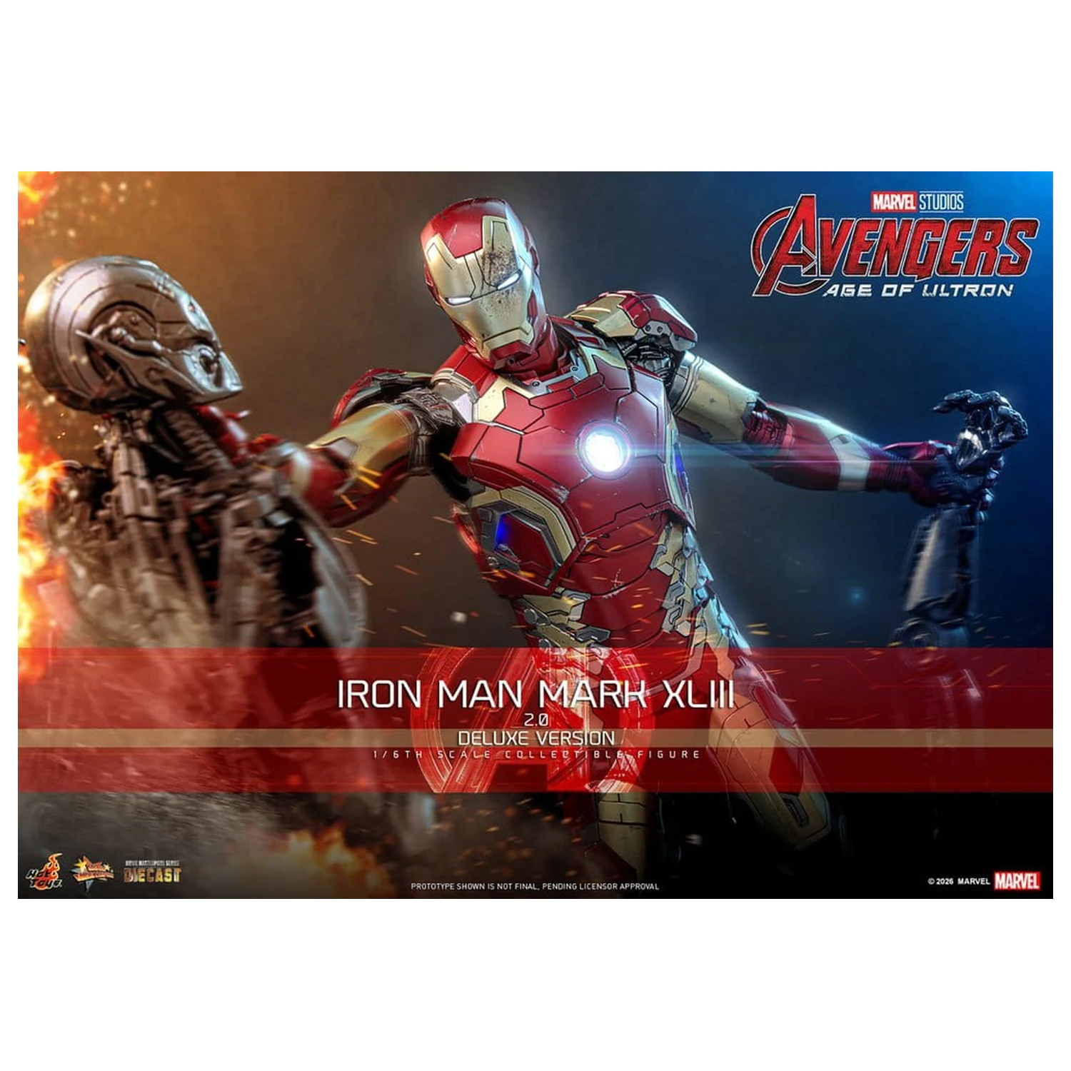 Avengers: Age of Ultron Movie Masterpiece Odlitek Akční figurka 1/6 Iron Man Mark XLIII (2.0) (Deluxe verze) 32 cm fotografii produktu