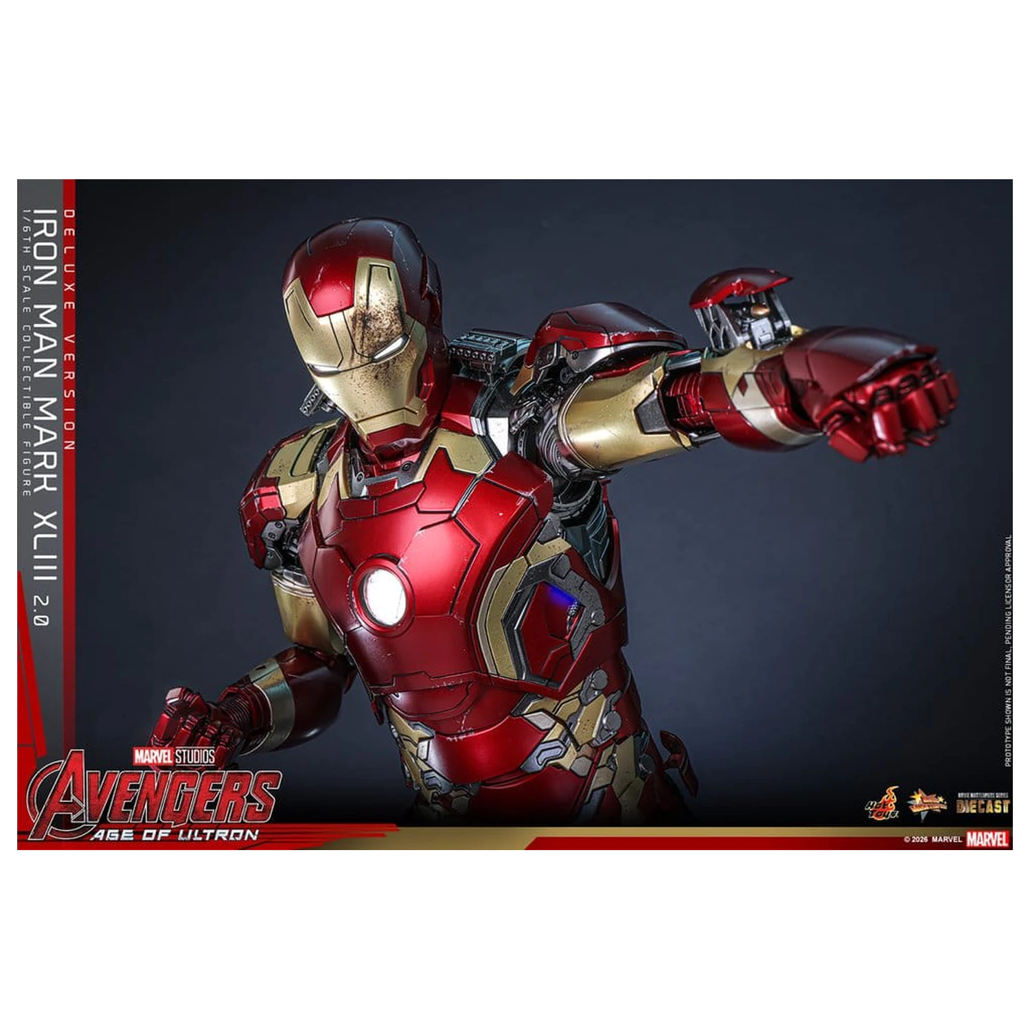Avengers: Age of Ultron Movie Masterpiece Odlitek Akční figurka 1/6 Iron Man Mark XLIII (2.0) (Deluxe verze) 32 cm fotografii produktu