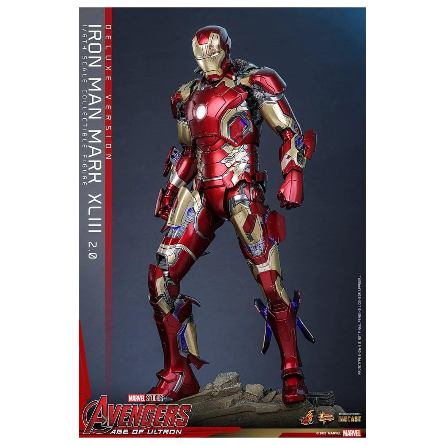 Avengers: Age of Ultron Movie Masterpiece Odlitek Akční figurka 1/6 Iron Man Mark XLIII (2.0) (Deluxe verze) 32 cm fotografii produktu