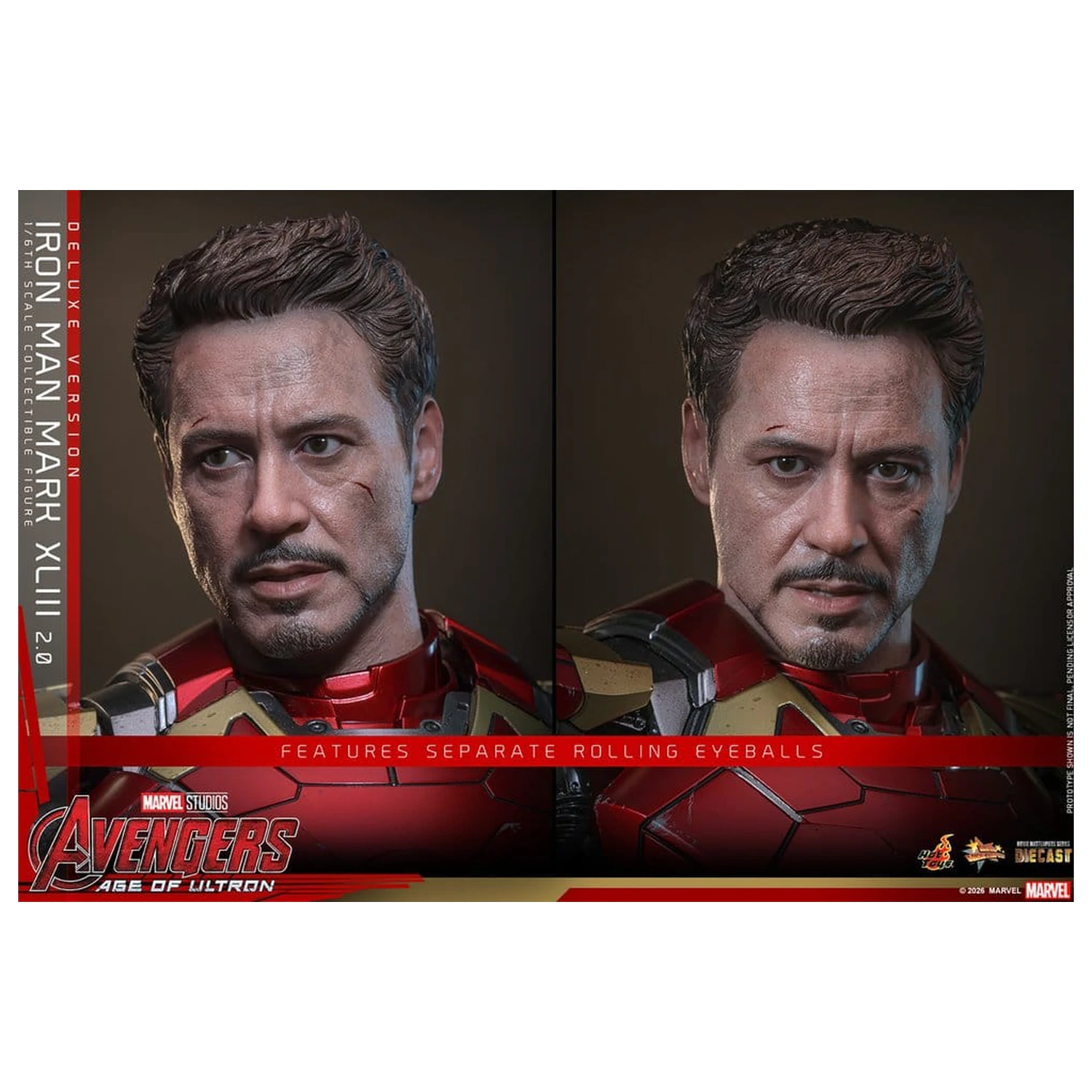Avengers: Age of Ultron Movie Masterpiece Odlitek Akční figurka 1/6 Iron Man Mark XLIII (2.0) (Deluxe verze) 32 cm fotografii produktu