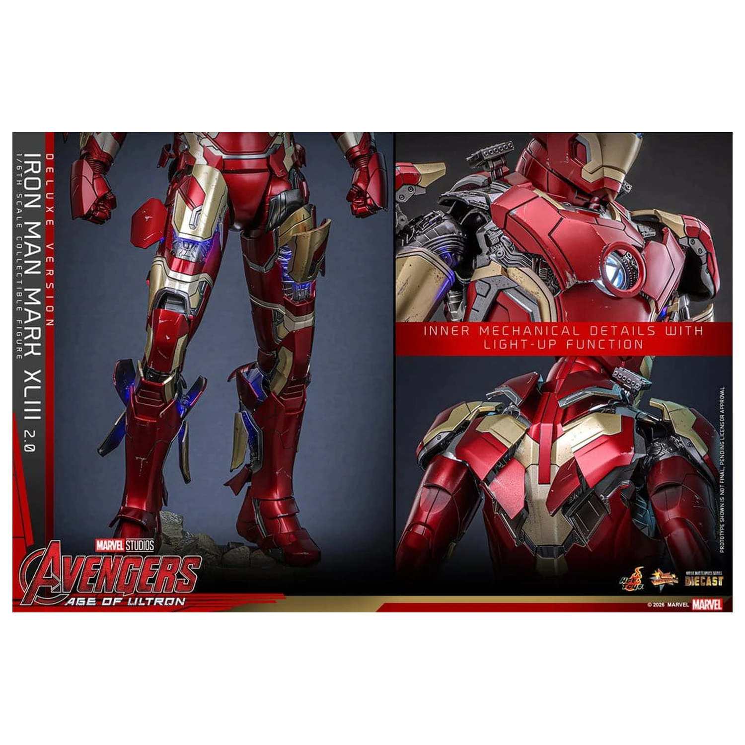 Avengers: Age of Ultron Movie Masterpiece Odlitek Akční figurka 1/6 Iron Man Mark XLIII (2.0) (Deluxe verze) 32 cm fotografii produktu