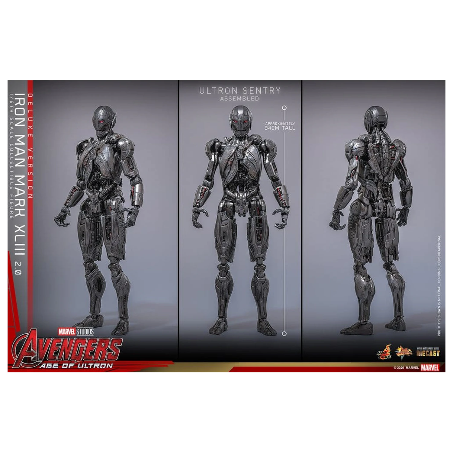 Avengers: Age of Ultron Movie Masterpiece Odlitek Akční figurka 1/6 Iron Man Mark XLIII (2.0) (Deluxe verze) 32 cm fotografii produktu