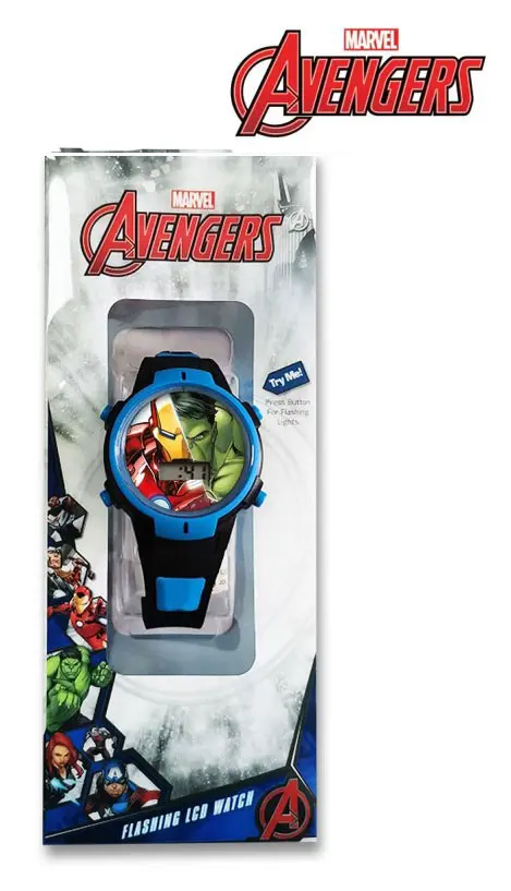 Avengers digitální svítící náramkové hodinky v krabičce fotografii produktu