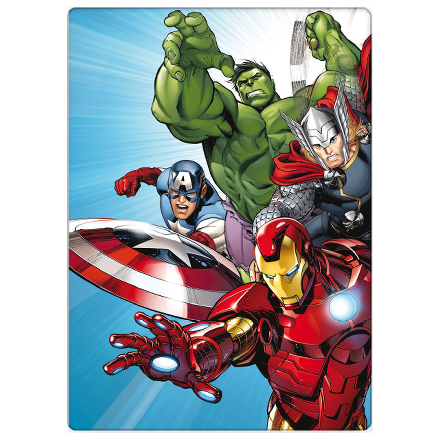 Avengers světle modrá flísová deka fotografii produktu