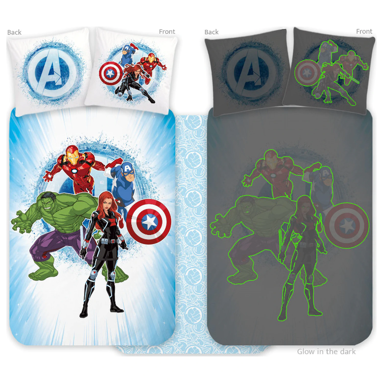 Avengers svítící ve tmě Dětský, Předškolní povlak na peřinu fotografii produktu