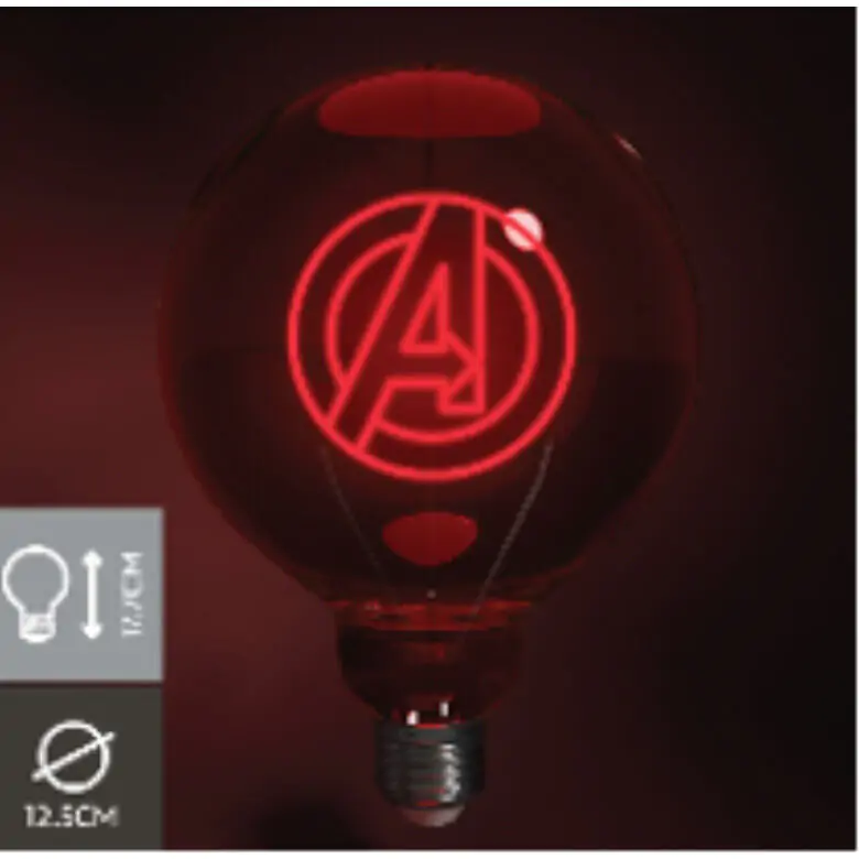 Avengers Neon LED Žárovka Logo fotografii produktu