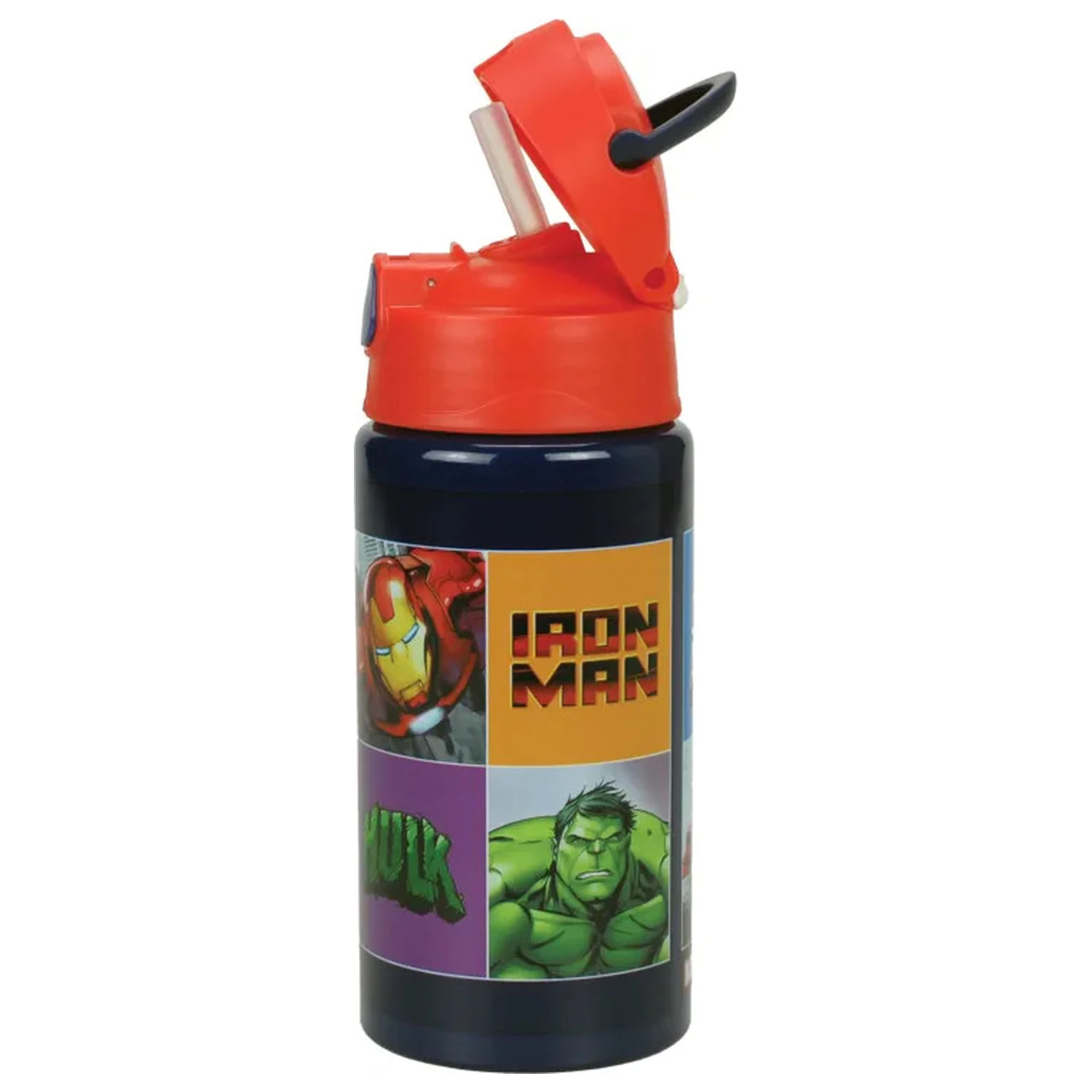 Avengers Smash hliníková brčková láhev na vodu s háčkem 500 ml fotografii produktu