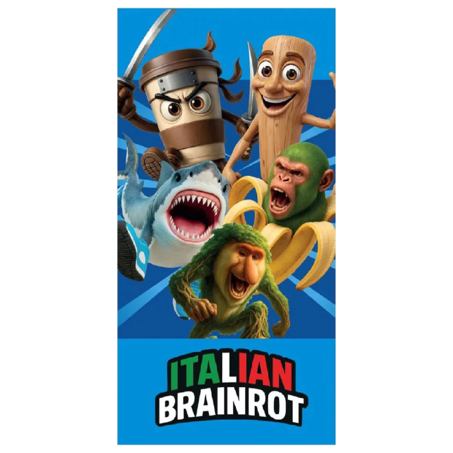 Brainrot Crazy Chaos Ručník 70x140cm fotografii produktu