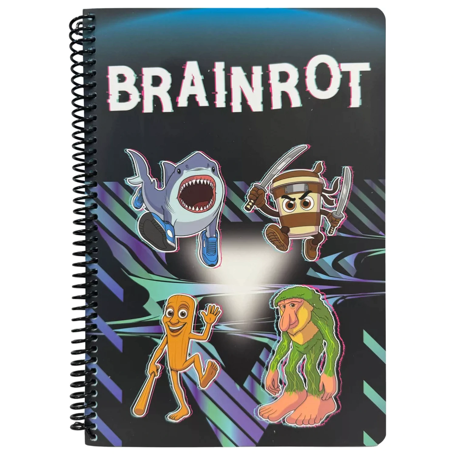 Brainrot Dark B/5 Linkovaný spirálový sešit, 70 listů fotografii produktu