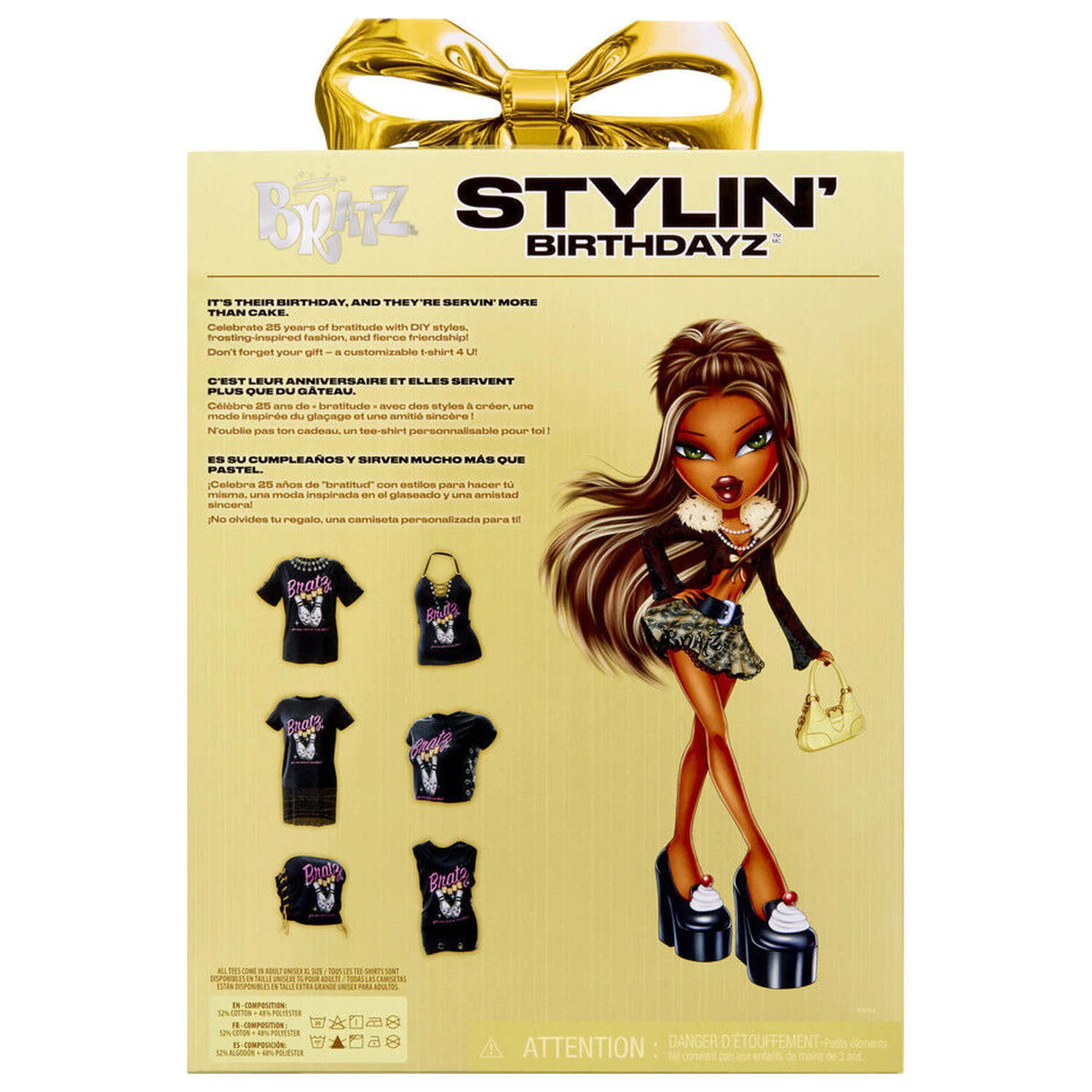 Bratz Stylin Birthday Sasha panenka + tričko fotografii produktu