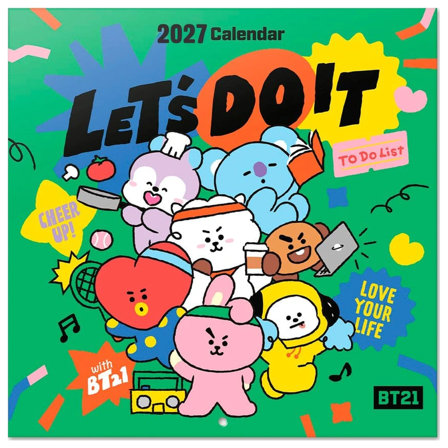 BT21 Nástěnný kalendář 2027 30 x 30 cm fotografii produktu