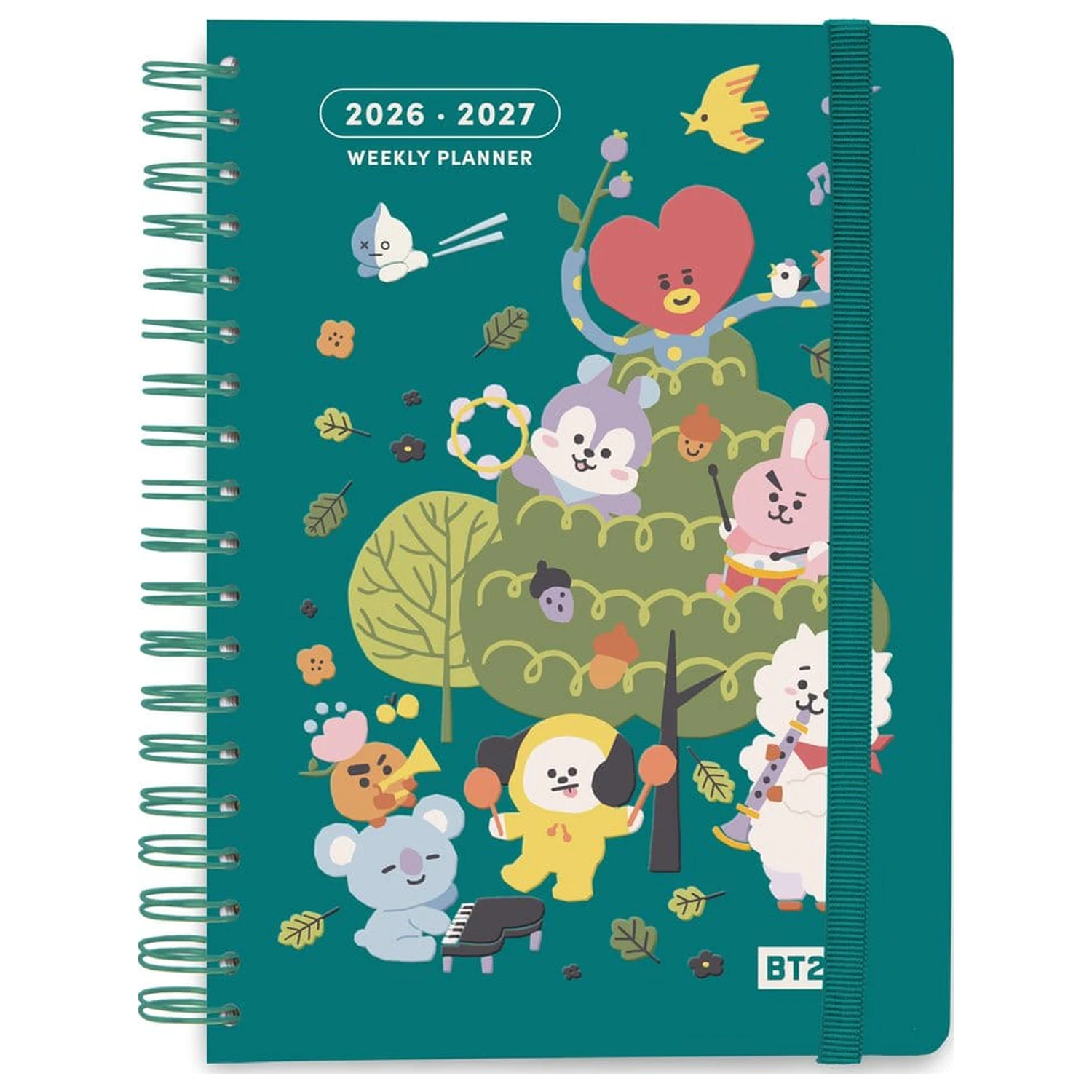 BT21 Školní diář týdenní plánovač 2026/2027 A5 fotografii produktu