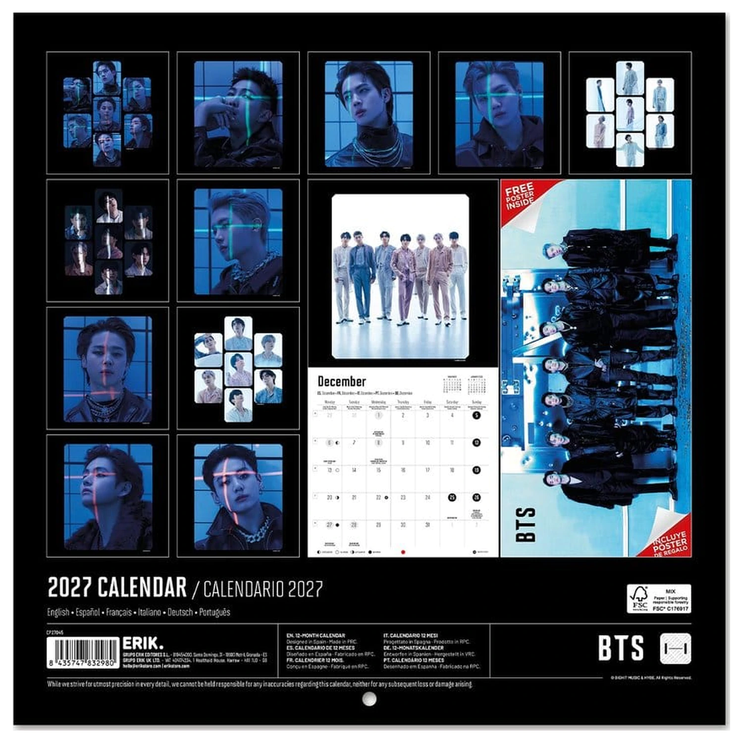 BTS 2027 Nástěnný kalendář 30 x 30 cm fotografii produktu
