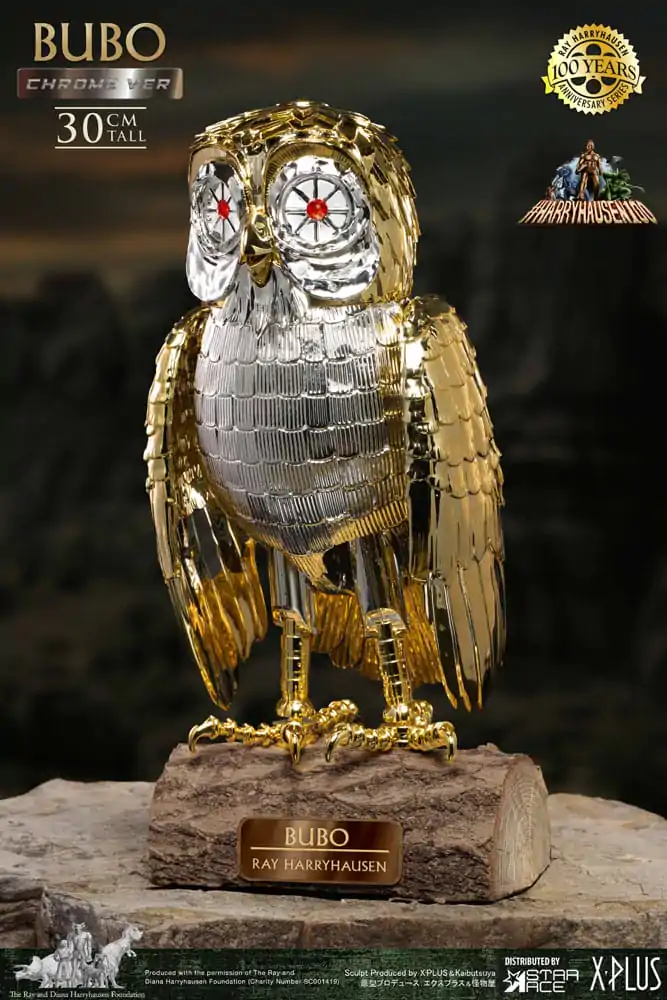 Bubo the Mechanical Owl Soft Vinyl Statue Ray Harryhausen's Bubo Chrome Ver. 30 cm - Měkká vinylová soška fotografii produktu
