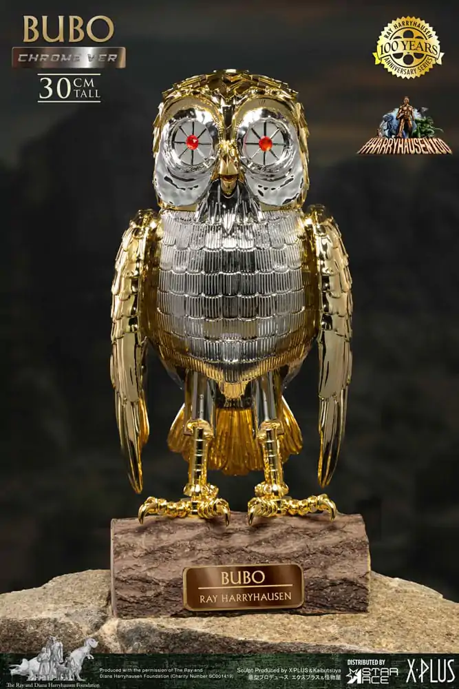 Bubo the Mechanical Owl Soft Vinyl Statue Ray Harryhausen's Bubo Chrome Ver. 30 cm - Měkká vinylová soška fotografii produktu