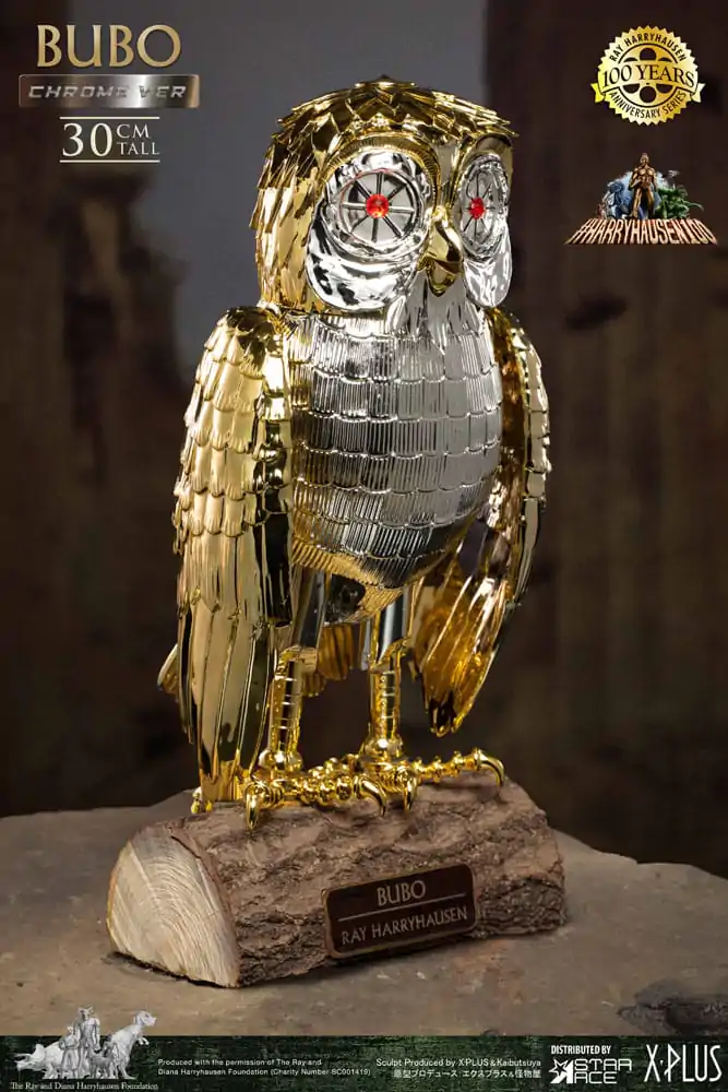 Bubo the Mechanical Owl Soft Vinyl Statue Ray Harryhausen's Bubo Chrome Ver. 30 cm - Měkká vinylová soška fotografii produktu
