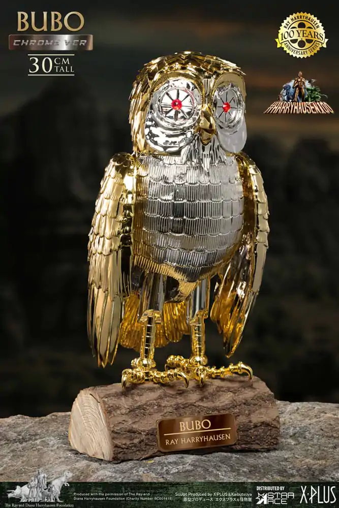 Bubo the Mechanical Owl Soft Vinyl Statue Ray Harryhausen's Bubo Chrome Ver. 30 cm - Měkká vinylová soška fotografii produktu