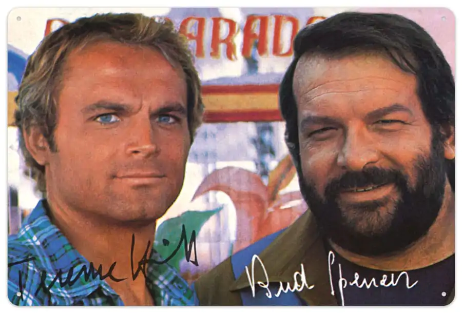 Bud Spencer & Terence Hill plechová cedule Autogramm 20 x 30 cm fotografii produktu