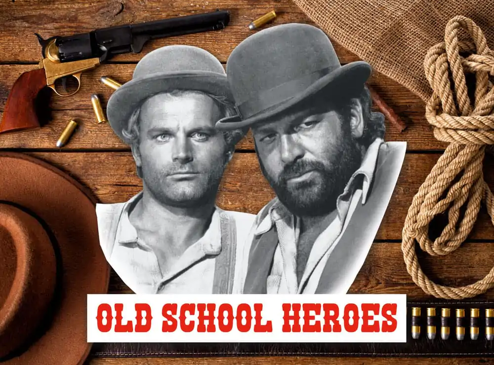 Bud Spencer & Terence Hill 3D plechová cedule Old School Heroes 45 x 45 cm fotografii produktu