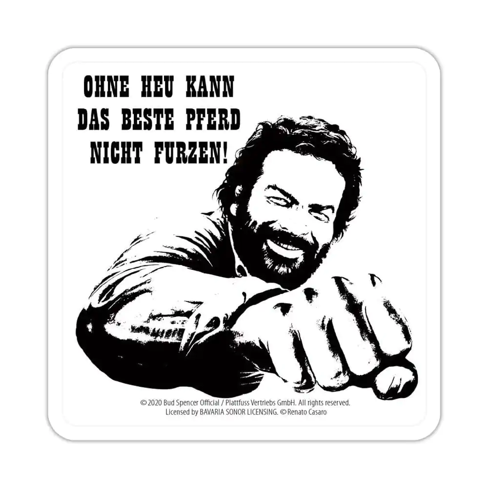 Bud Spencer Plechové podtácky Faust Pferd 10 x 10 cm fotografii produktu