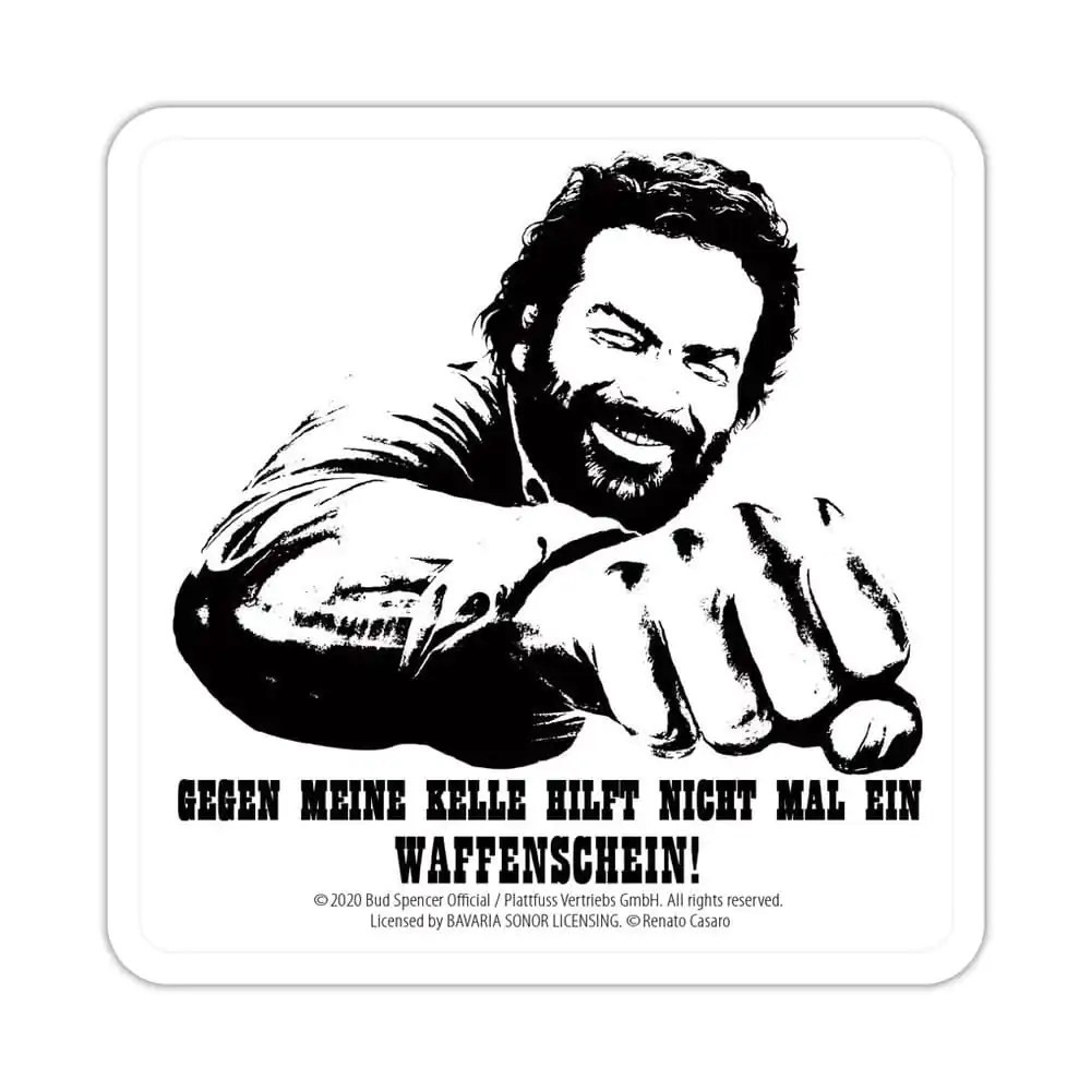 Bud Spencer Tin coasters Kelle 10 x 10 cm Plechové tácky fotografii produktu