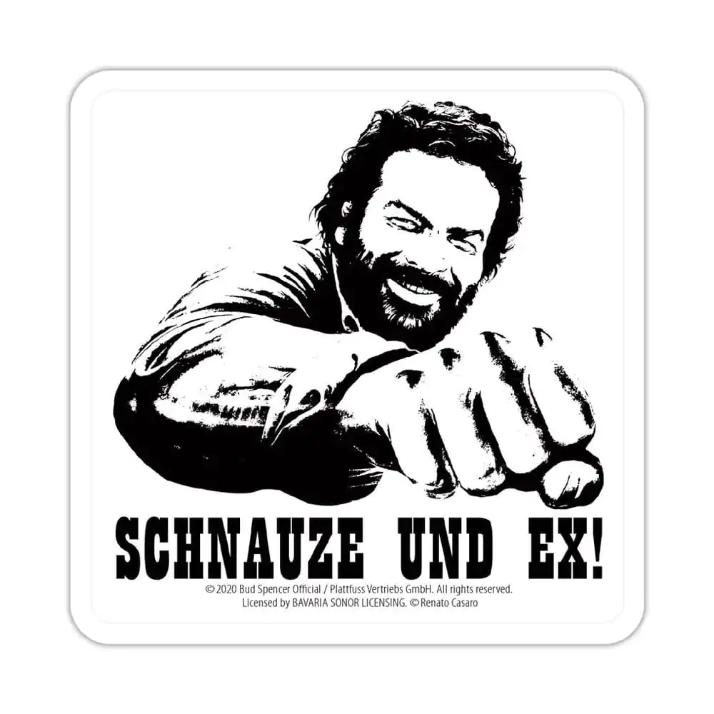 Bud Spencer Tin coasters Schnauze und Ex 10 x 10 cm Plechové tácky fotografii produktu