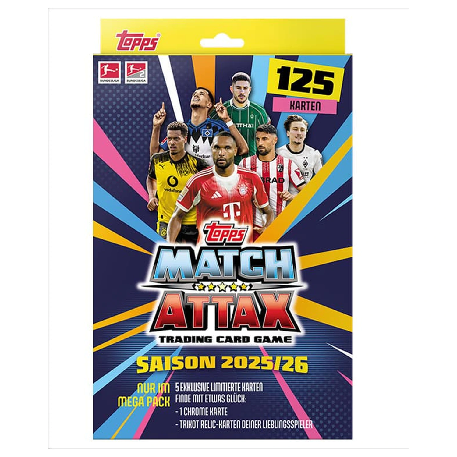 Bundesliga Match Attax Sběratelské karty 2025/26 Mega Balíček fotografii produktu