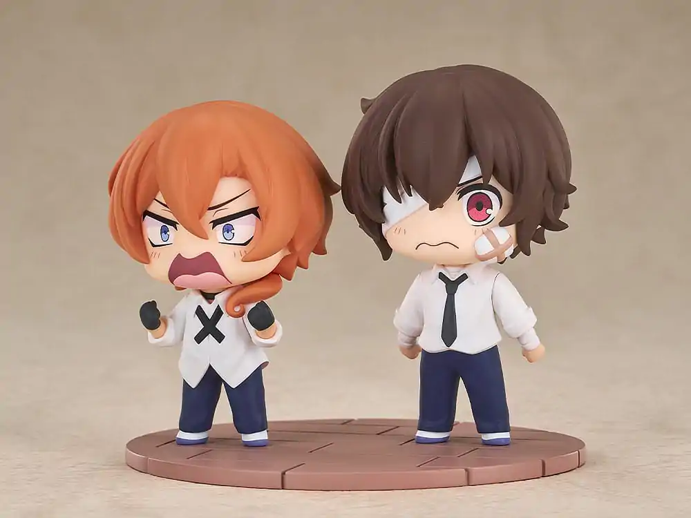 Bungo Stray Dogs Wan! Chibi figurky Osamu Dazai & Chuya Nakahara: čtrnáctiletá verze 8 cm fotografii produktu