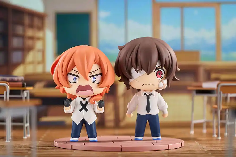 Bungo Stray Dogs Wan! Chibi figurky Osamu Dazai & Chuya Nakahara: čtrnáctiletá verze 8 cm fotografii produktu