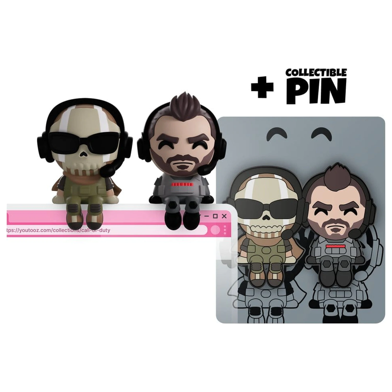 Call of Duty Vinylové figurky Ghost a Soap Monitor Buddiez 7 cm fotografii produktu
