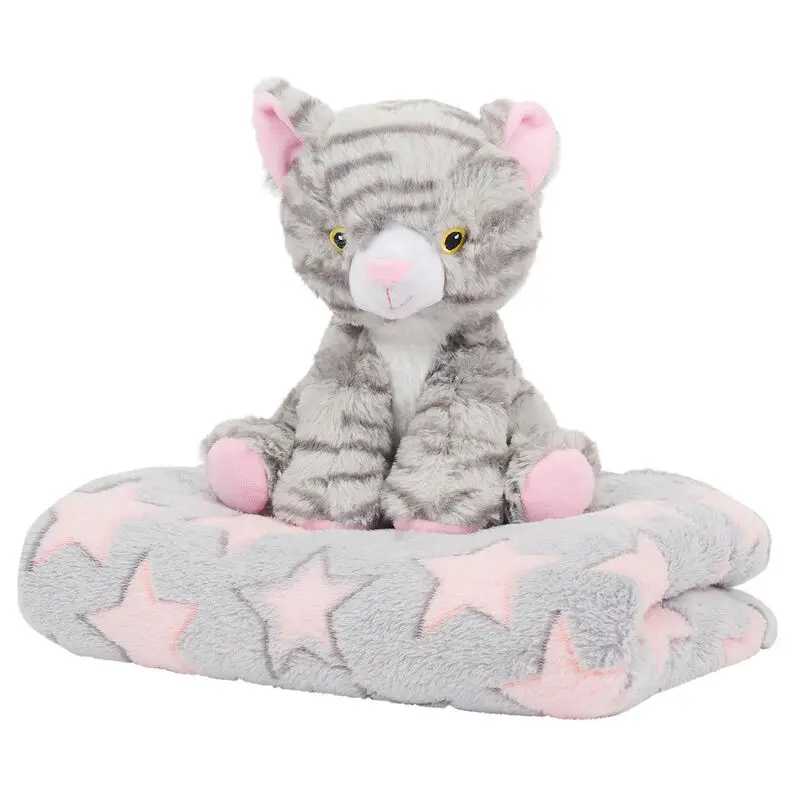 Candy Cat měkká deka + plyšová hračka 22 cm fotografii produktu
